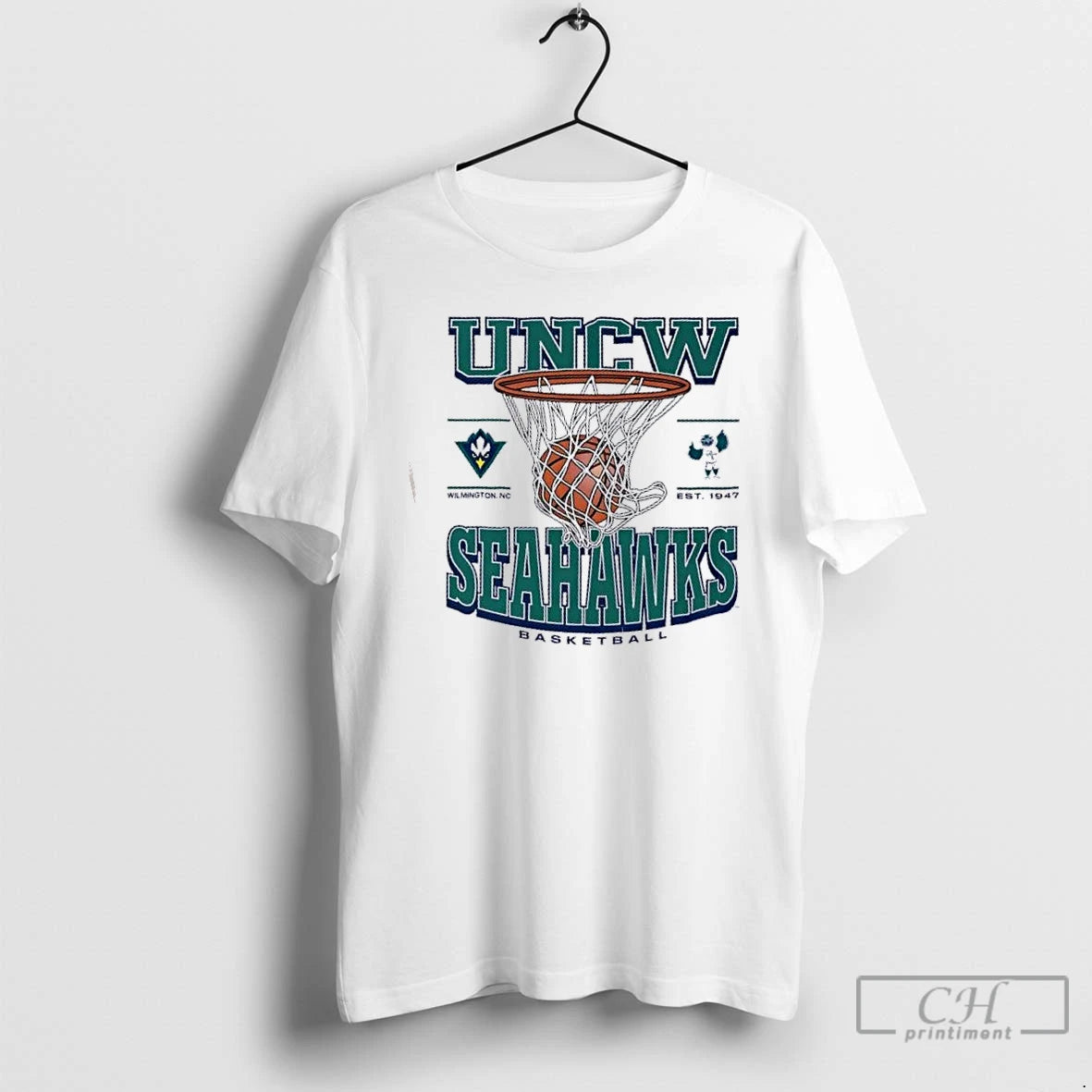 Premium Uncw Wilmington Seahawks Basketball Game Time Wilmington Nc Est 1947 T-Shirts, Hoodie, Sweatshirt | PrintMintTees.com