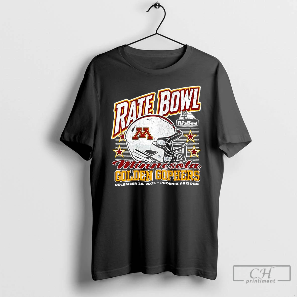 Premium University Of Minnesota Golden Gophers Rate Bowl 2025 T-Shirts, Hoodie, Sweatshirt | PrintMintTees.com