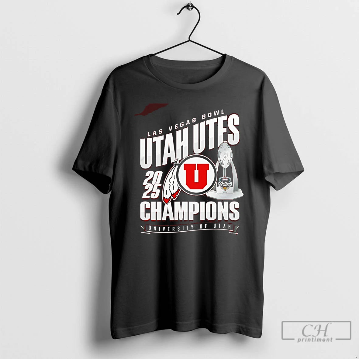 Premium Utah Utes Las Vegas Bowl Champions 25 Football Trophy T-Shirts, Hoodie, Sweatshirt | PrintMintTees.com