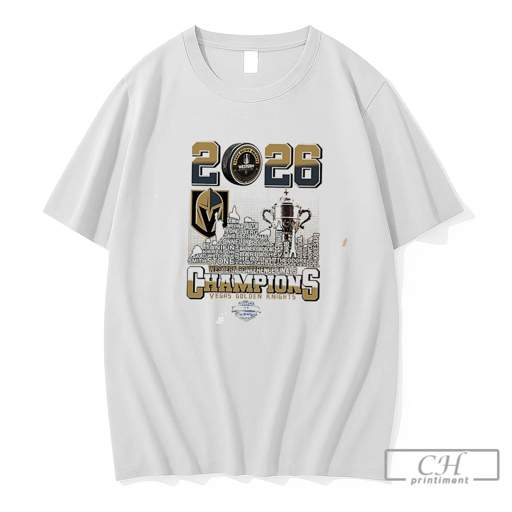 Premium Vegas Golden Knights 2026 Western Conference Champions Skyline Tee