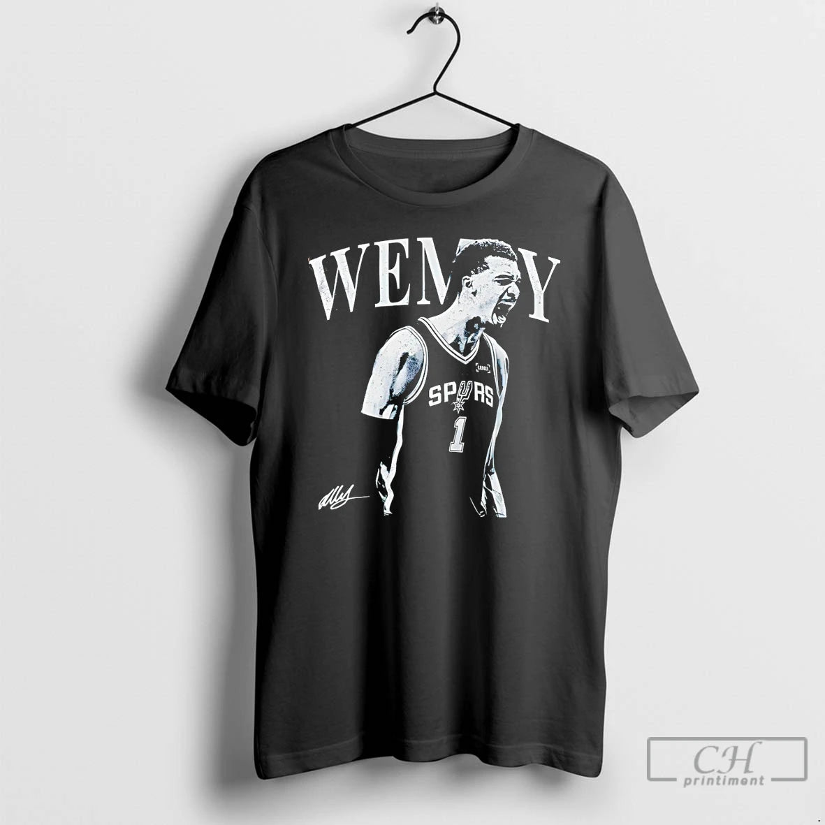 Premium Victor Wembanyama 1 Celebration San Antonio Spurs Basketball Nba Signature Vintage T Shirts Sweater