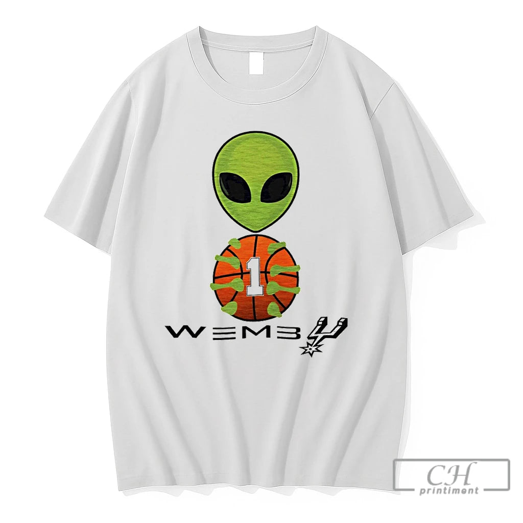 Premium Victor Wembanyama Wemby Alien Cartoon San Antonio Spurs Basketball Nba 2026 T Shirts Sweater