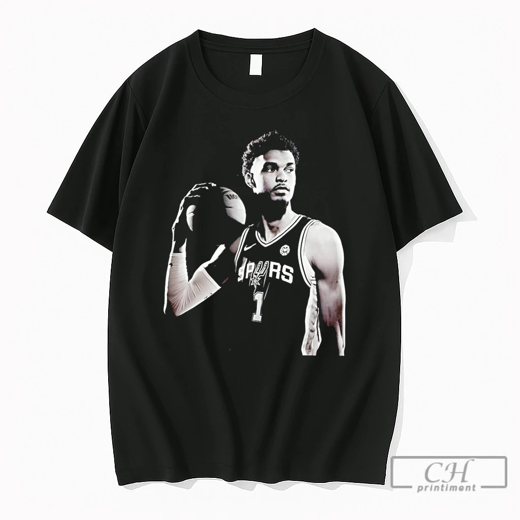 Premium Victor Wembanyama Holding Ball San Antonio Spurs Basketball Nba 2026 Vintage T Shirts Sweater