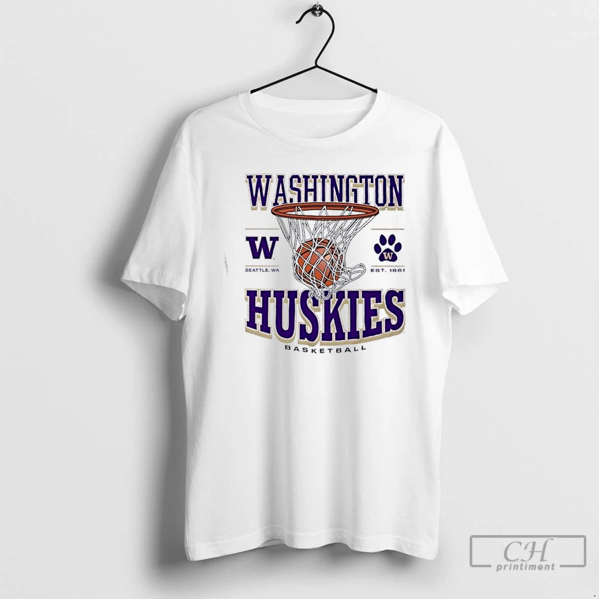 Premium Washington Huskies Basketball Game Time Seattle Wa Est 1861 T-Shirts, Hoodie, Sweatshirt | PrintMintTees.com