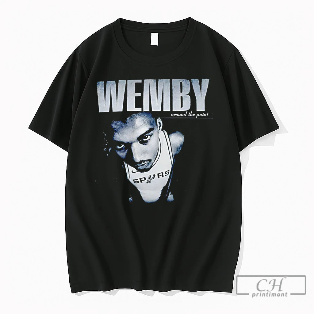 Premium Wemby Around The Point Victor Wembanyama San Antonio Spurs Basketball Nba 2026 T Shirts