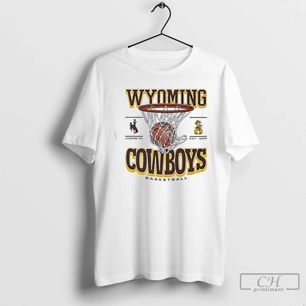 Premium Wyoming Cowboys Basketball Game Time Laramie Wy Est 1886 T-Shirts, Hoodie, Sweatshirt | PrintMintTees.com