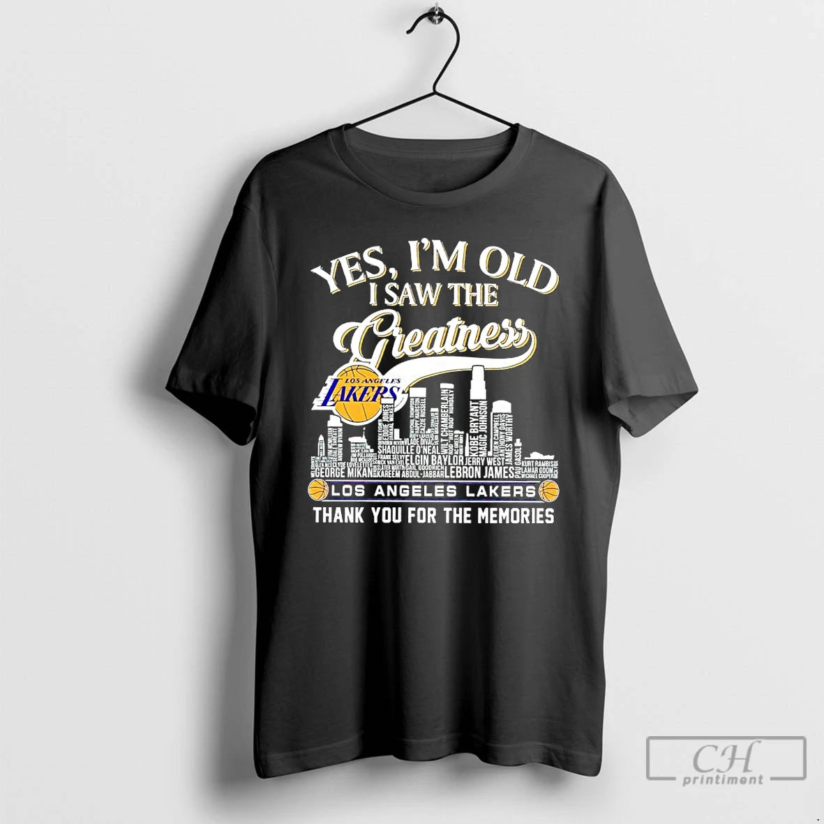 Premium Yes Im Old I Saw The Greatness Los Angeles Lakers Thank You For The T-Shirts, Hoodie, Sweatshirt | PrintMintTees.com