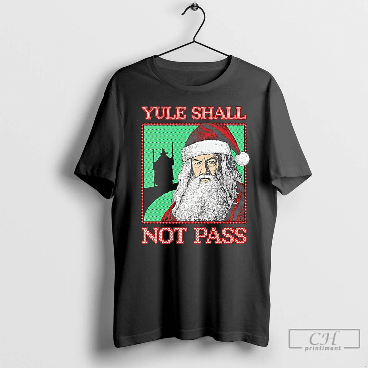 Premium Yule Shall Not Pass Santa Claus Graphic T-Shirts, Hoodie, Sweatshirt | PrintMintTees.com