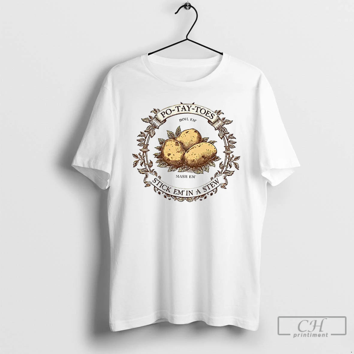 Premium Bdts0bpo Potatoes Boil Em Mash Em Stick Em In A Stew Lord Of The T-Shirts, Hoodie, Sweatshirt | PrintMintTees.com
