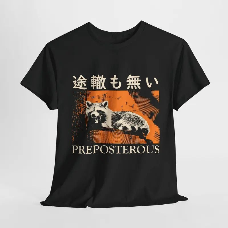 Preposterous Raccoon Vintage T-Shirt Hoodie Sweatshirt | PrintMintTees.com