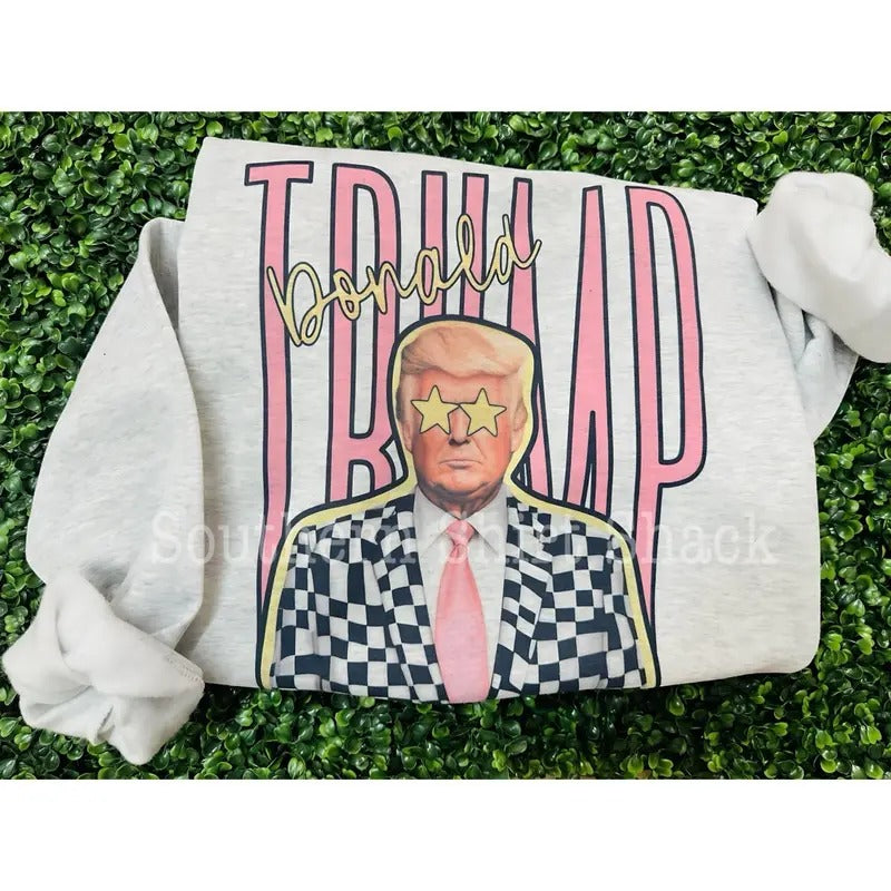 Preppy Donald Trump Sweatshirt | Trump Sweatshirt Shirt Hoodie | PrintMintTees.com