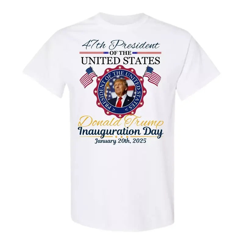 President Donald Trump Inauguration Day 2025 Shirt MAGA 47th President Authentic Hoodie Sweatshirt | PrintMintTees.com