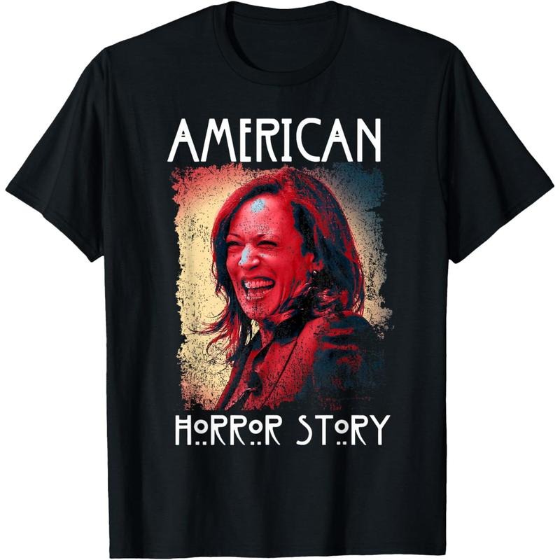 President Horror American Zombie Story Halloween Kamala 2024 T-Shirt made in usa Hoodie Sweatshirt | PrintMintTees.com