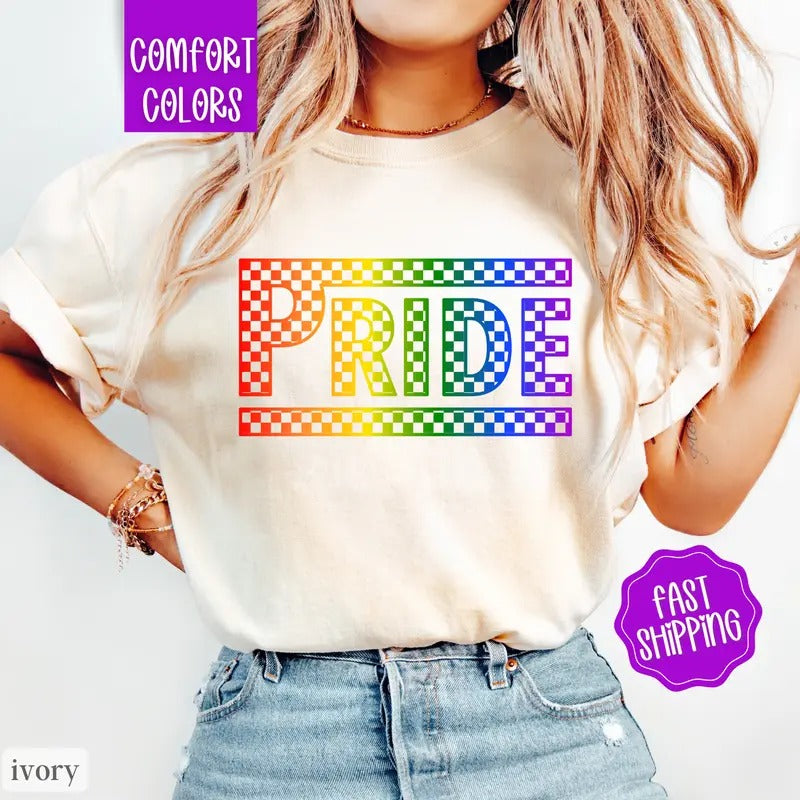 Pride Shirt Comfort Colors, LGBTQ Tshirt, Equal Rights Tee Hoodie Sweatshirt | PrintMintTees.com