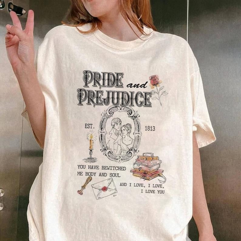 Pride Prejudice Quotes Fitzwilliam Darcy Elizabeth Bennet Shirt Bookish Funny Book Lovers T-Shirts, Hoodie, Sweatshirt