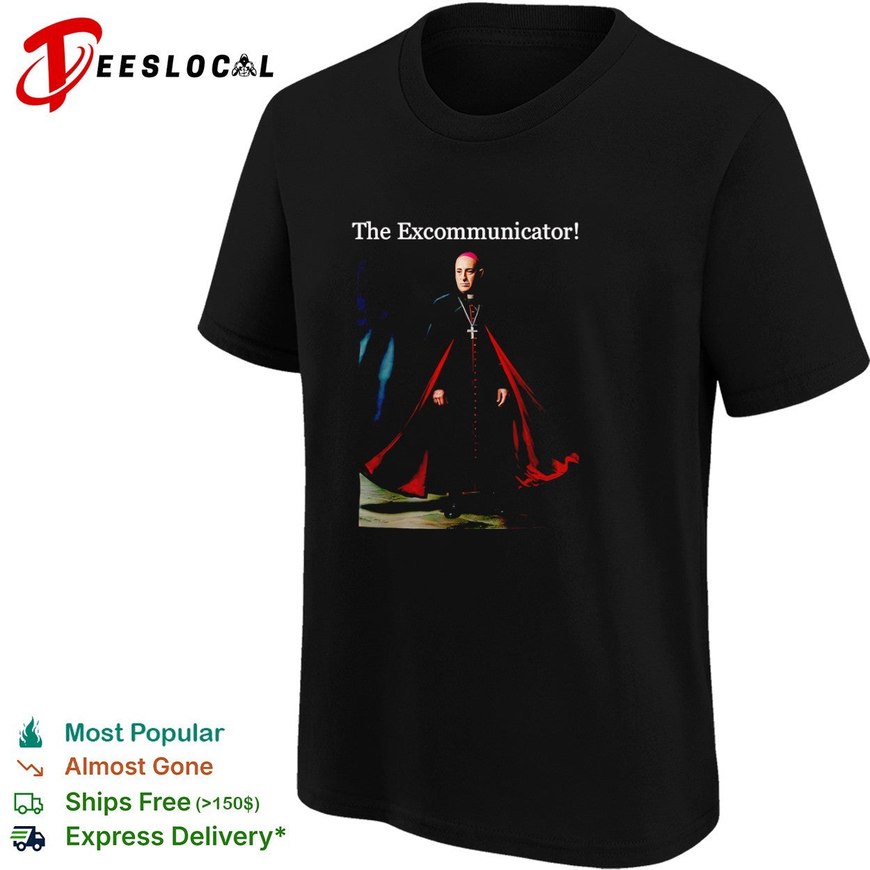 Priest red cape the excommunicator shirt