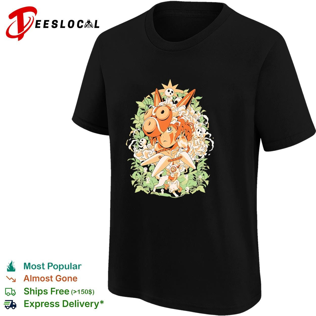 Princess Mononoke Moro and kodama Forest of the Gods shirt
