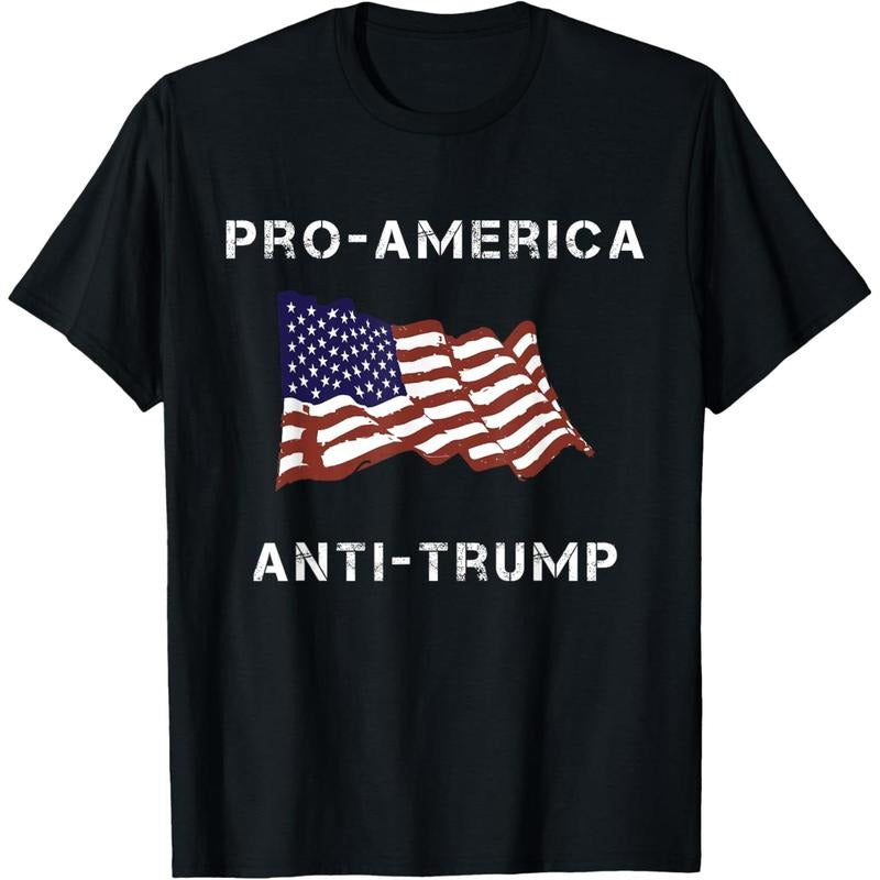 Pro-America Anti-Trump American USA Flag T-Shirt Hoodie Sweatshirt | PrintMintTees.com