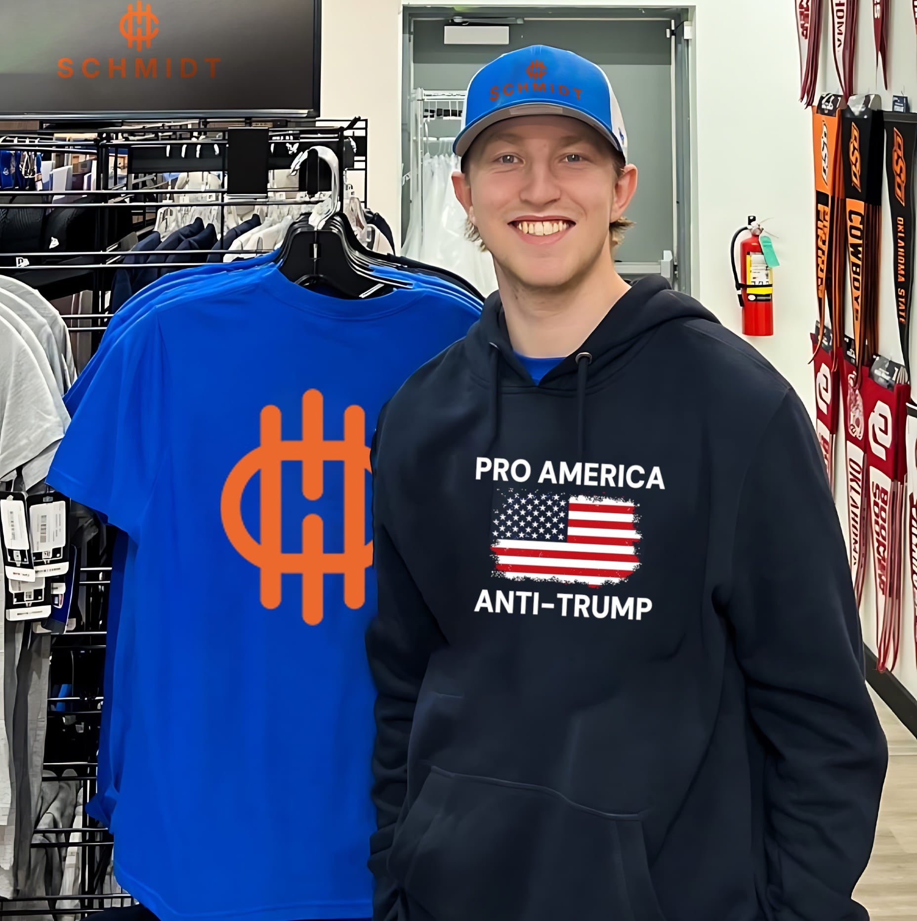 Pro America anti Trump flag shirt