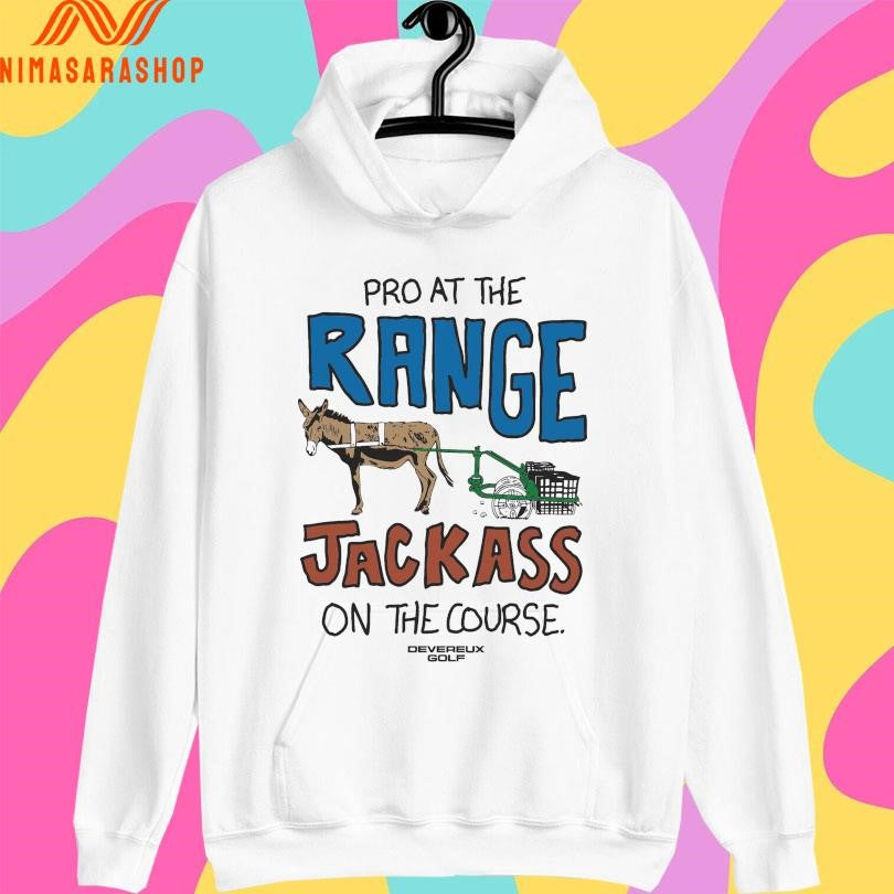 Pro At The Range Jackass On The Course Devereux Golf Donkey Shirts