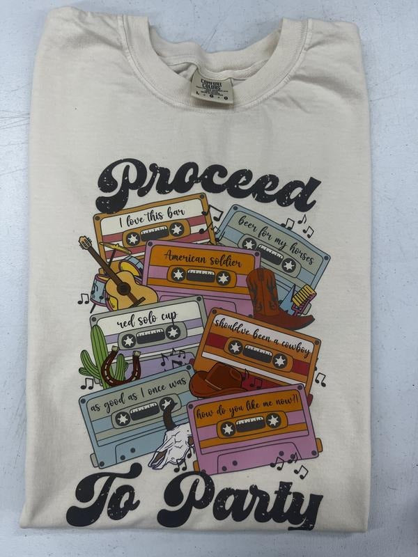 Proceed To Party Comfort Colors T-Shirt Hoodie Sweatshirt | PrintMintTees.com