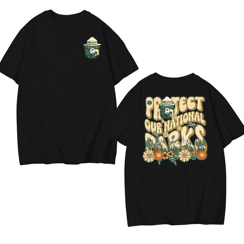 Protect Our National Parks 2 Sides T-Shirt, Subtle Anti Jump Sweatshirt, Respect The Local Wildlife Hoodie, Yosemite...