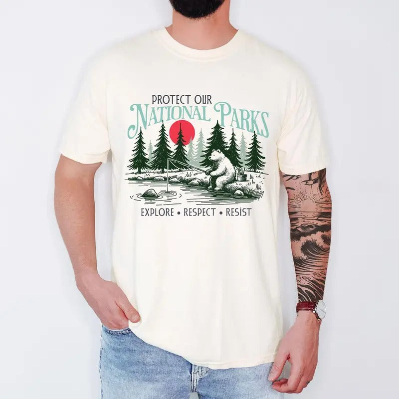 Protect Our National Parks Shirt, Anti Jump Sweatshirt, Bear National Parks Support Hoodie, Shirt For Women And Men, Gift...
