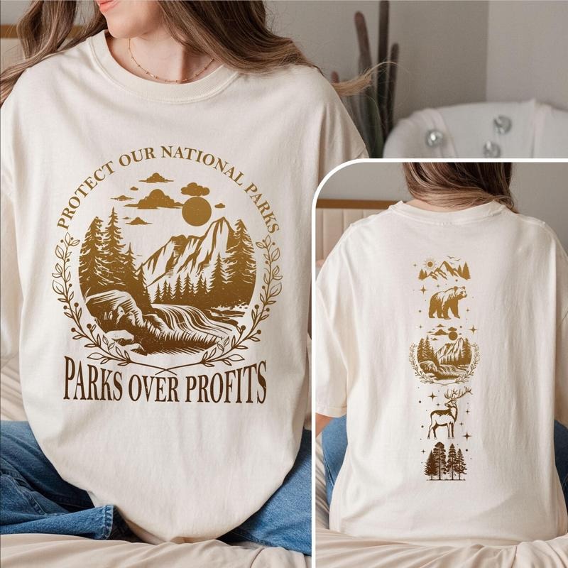 Protect Our National Parks Tshirt, Parks Over Profit Granola Girl Tee, Nature Lover Gift, 63 Park List, Save Our Parks,...