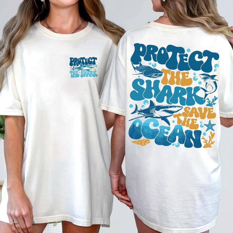 Protect The Shark Save The Ocean Shirt, Respect Our Local Shark Sweatshirt, Shark Lover Hoodie, Save The Ocean Top, Shark...