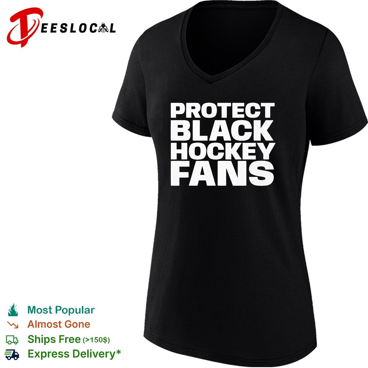 Protect black hockey fans shirt