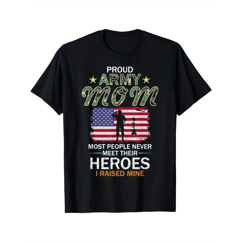 Proud Army Mom I Raised My Heroes Camouflage Graphics Army T-Shirt made in usa Hoodie Sweatshirt | PrintMintTees.com