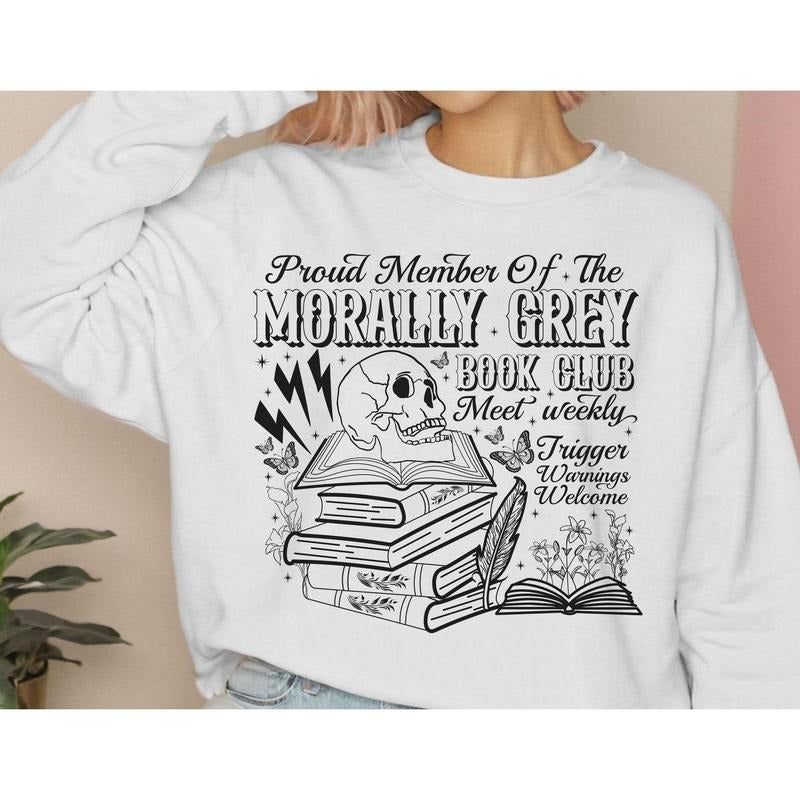 Proud Member Of Morally Grey Book Club Shirt, Dark Romance , Bookish Shirt, Vintage Bookish , Gift For Book Lover Reader...