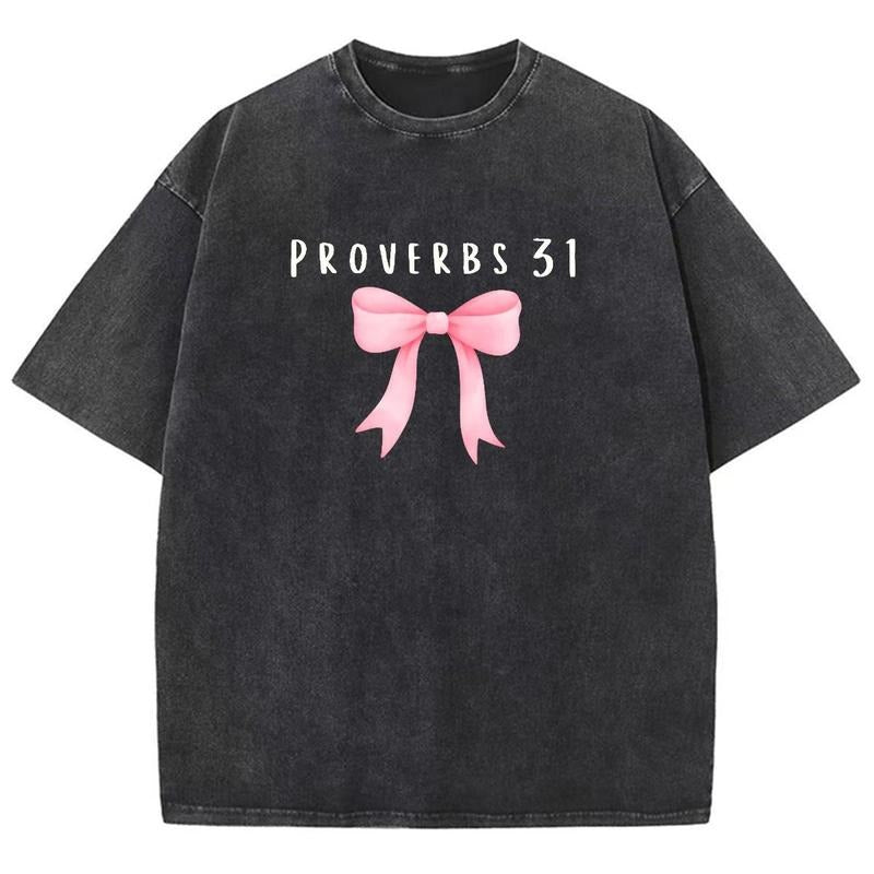 Proverbs 31 Unisex Washed T-Shirt, Christian Jesus  t shirts, Vintage 90s Graphic Tee Gift Hoodie Sweatshirt