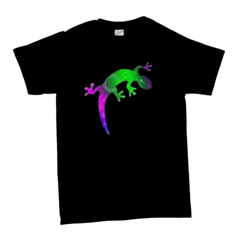 Psychedelic Lizard T-Shirt, Ideal Gift For Lizard Lovers made in usa Hoodie Sweatshirt | PrintMintTees.com