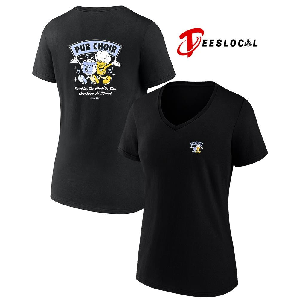 Pub Choir teaching the world to sing one beer at a time mascot shirt