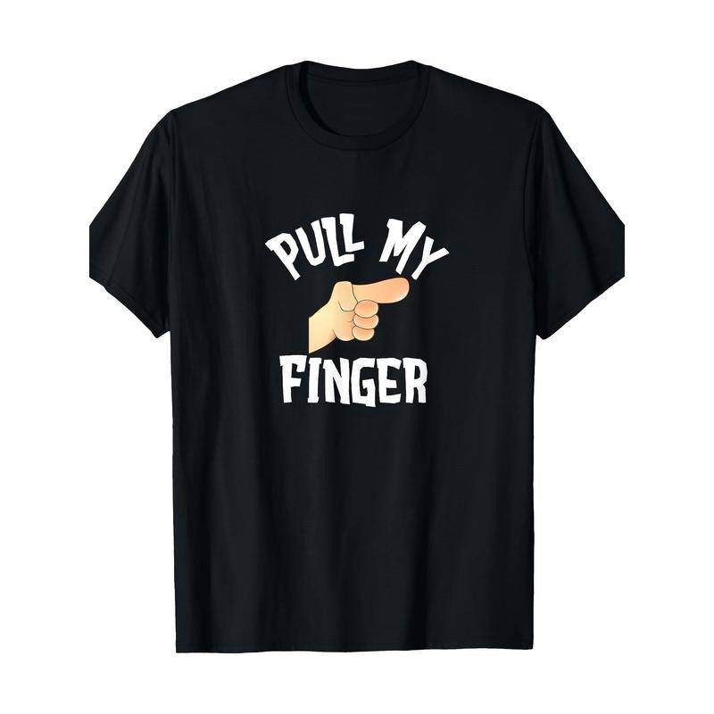 Pull My Finger Classic Fart Joke Funny Graphic T-Shirt-100% Cotton - made in usa Hoodie Sweatshirt | PrintMintTees.com