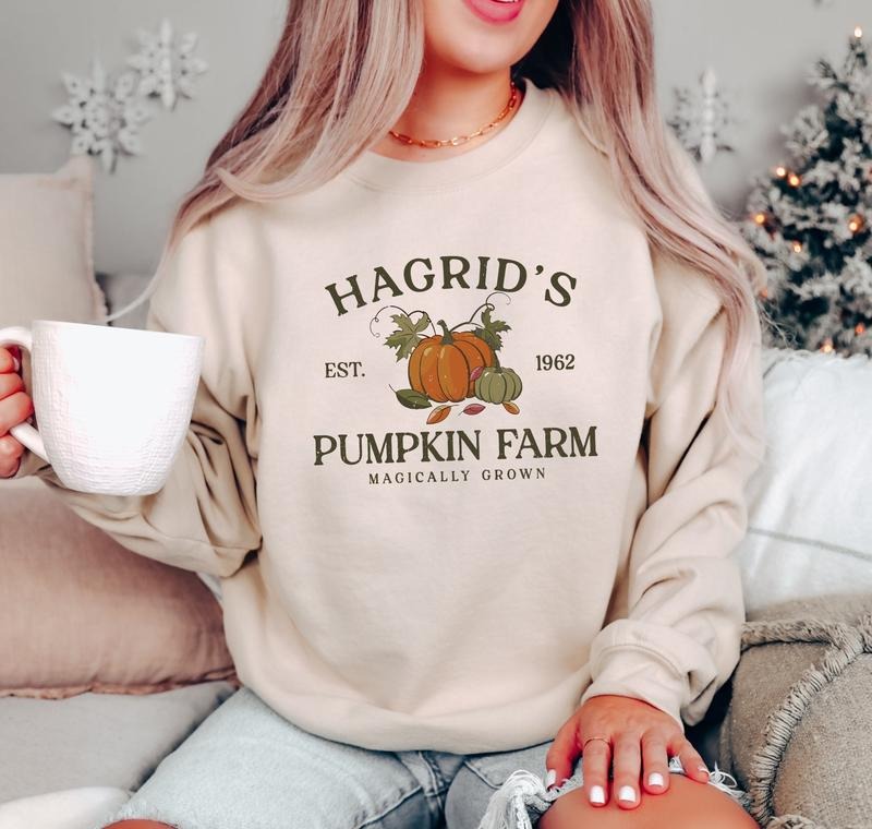 Pumpkin Farm Pumpkin Patch Sweatshirt, Pumpkin Patch Shirt, Fall Sweatshirt, HP Fan Gift, Wizard Tee, Fall Shirt, Autumn...