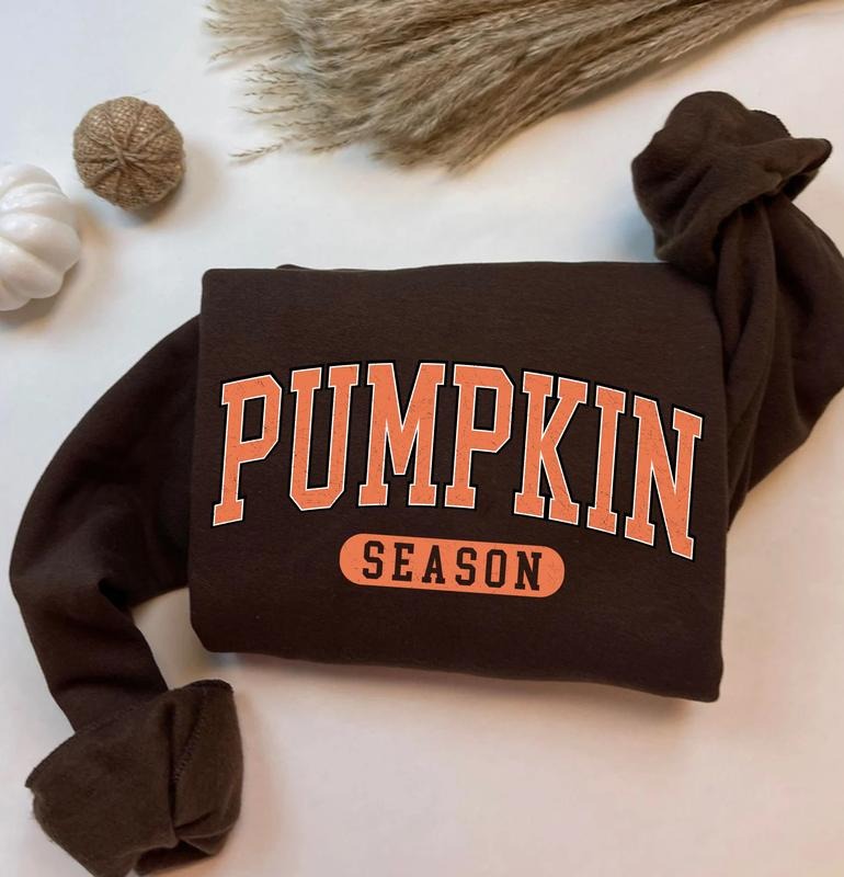 Pumpkin Season Sweatshirt, Fall Pumpkin Varsity Shirt, Retro Fall Vibe Tee Shirt, Halloween T-Shirt Hoodie