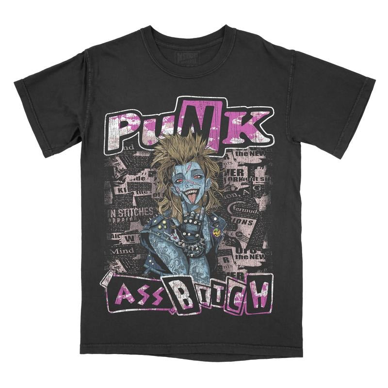 Punk Girl Comfort Colors Unisex T-shirt Gothic Alternative Fashion Punk Rock Hoodie Sweatshirt | PrintMintTees.com