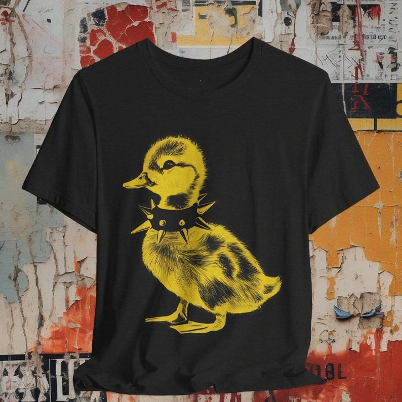Punk Baby Duck Black Emo Punk Teens Spiked Collar Shirt Alternative Punk Rock Shirt T-Shirts, Hoodie, Sweatshirt