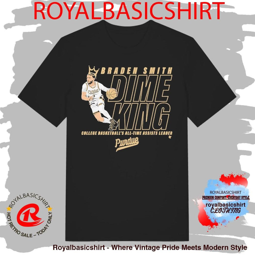Purdue Basketball Braden Smith Dime King All-Time Assists Record Shirt