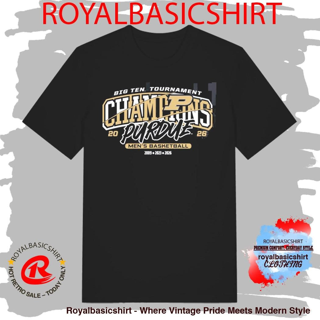 Purdue Boilermakers 2026 Big Ten Men’s Basketball Tournament Champions Banner T-Shirt