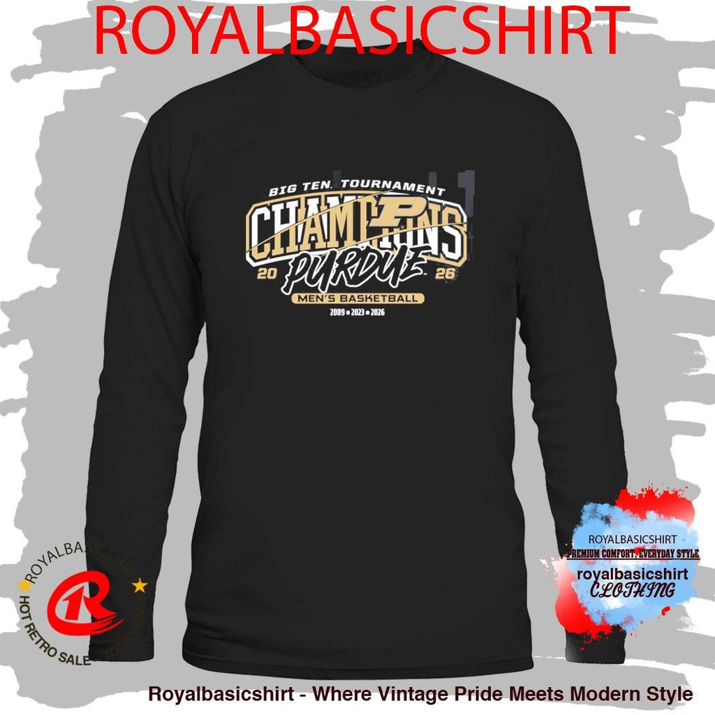 Purdue Boilermakers 2026 Big Ten Men’s Basketball Tournament Champions Banner T-Shirt