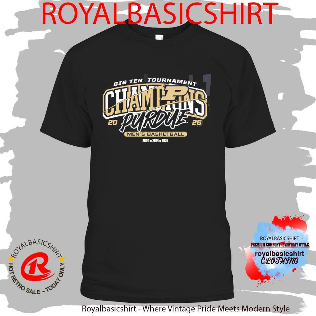 Purdue Boilermakers 2026 Big Ten Men’s Basketball Tournament Champions Banner T-Shirt