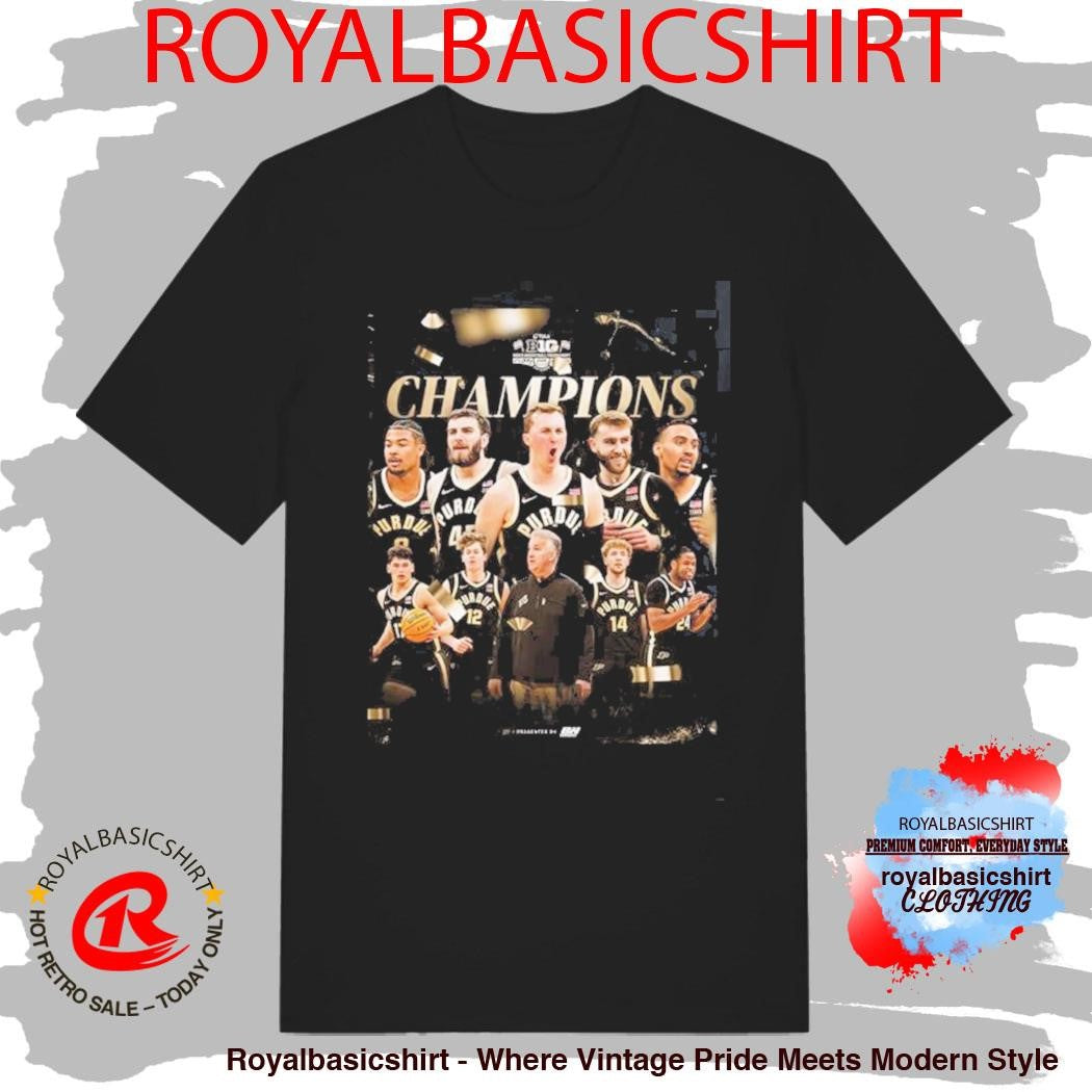 Purdue Boilermakers Men’s Basketball 2026 Big Ten Tournament Champions Poster T-Shirt