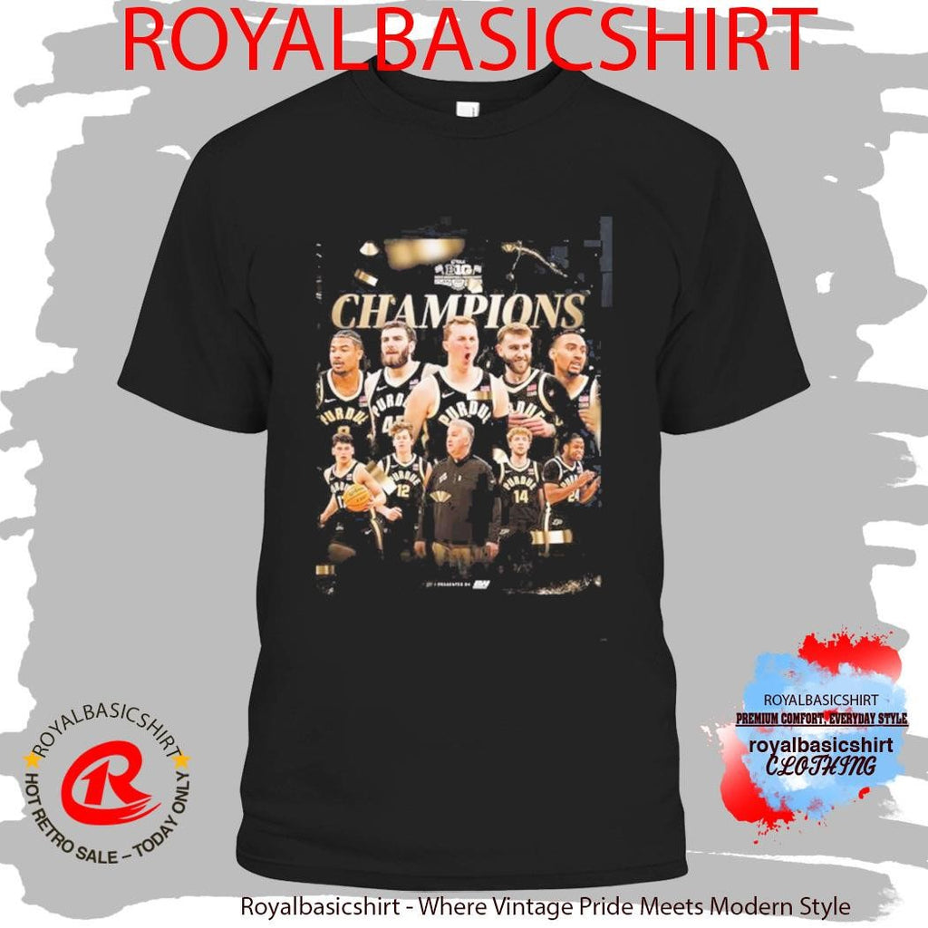 Purdue Boilermakers Men’s Basketball 2026 Big Ten Tournament Champions Poster T-Shirt