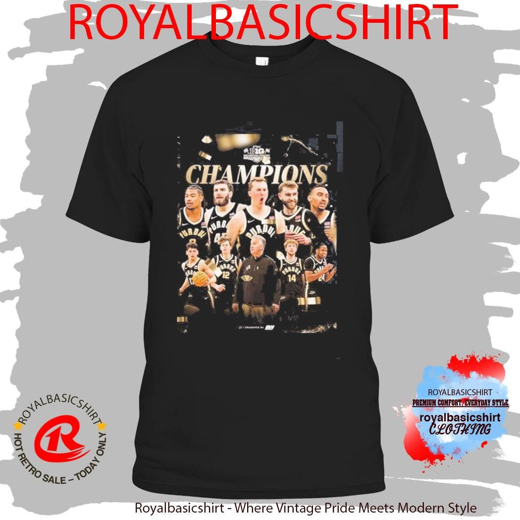 Purdue Boilermakers Men’s Basketball 2026 Big Ten Tournament Champions Poster T-Shirt