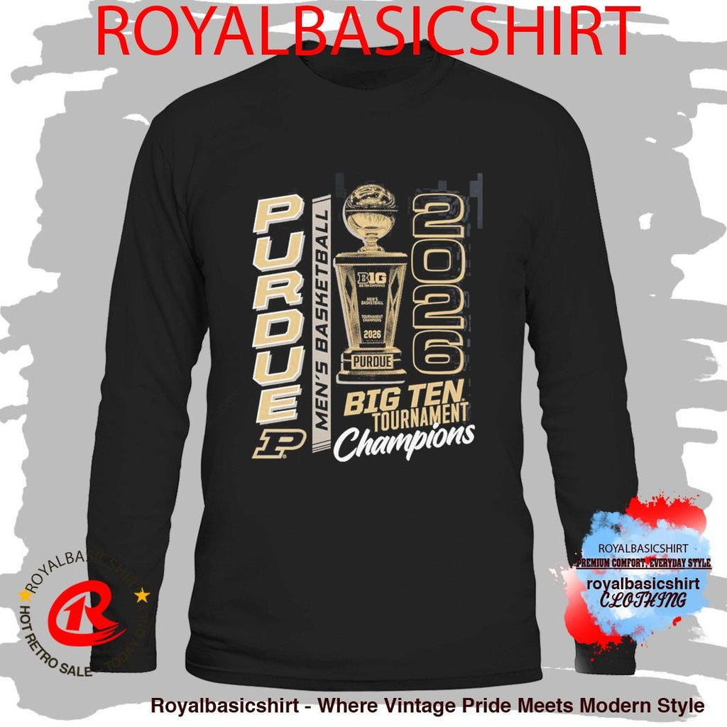 Purdue Boilermakers Men’s Basketball 2026 Big Ten Tournament Champions Trophy T-Shirt