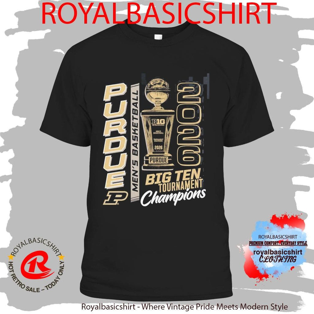 Purdue Boilermakers Men’s Basketball 2026 Big Ten Tournament Champions Trophy T-Shirt