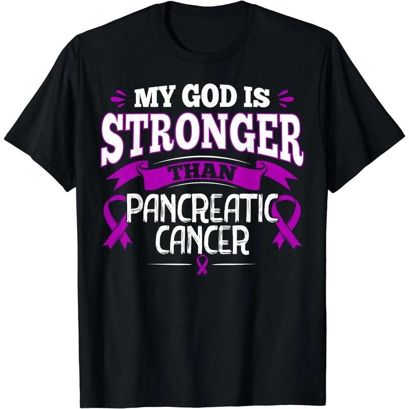 Purple Awareness Ribbon - Pancreatic Cancer Survivor T-Shirt Hoodie Sweatshirt | PrintMintTees.com